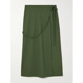 Light Tailored Skirt in Smoky Green - 36