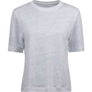 Stenströms Helmi Hvid top i hør | Dame |T-shirts | Størrelse: S | Hvid | Solid | Kort Ærme