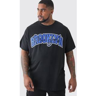 Mens Black Plus Brooklyn Print T-shirt