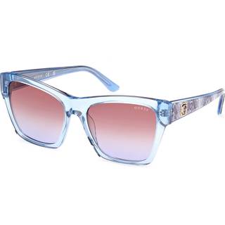 Guess GU00113 84F 55 Solbriller Kvinder Blue - Transparent Shiny Light Blue - 55mm