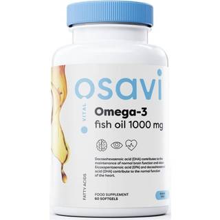 Osavi - Omega-3 Fiskeolie Molekylært Destilleret, 1000mg (Citron) - 60 bløde kapsler