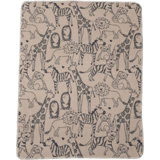 David Fussenegger Juwel Babytæppe 70x90 Cm Safari Animals Beige / t - Babytæpper Bomuld Grå - 71648079
