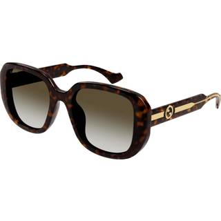 Gucci Kvinde GG1557SK 002 Solbriller Injiceret Havana Brun Firkantet