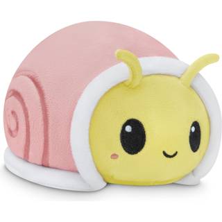 Teeturtle - Den originale Reversible Snail Plushie - Pink Aqua - Sød sensorisk fidget -udstoppede dyr, der viser dit humør!