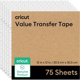 Overf?rselsb?nd af cricut -v?rdi - 75ft flad pakke 12in x 12in ark (75 -t?lling)