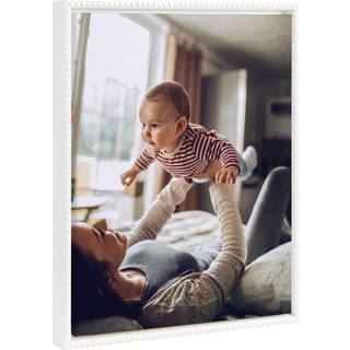 Kate og Laurel Sylvie Custom Printed Framed Canvas Wall Art 16x20 White Personal Canvas Print med dine fotos til sovev?relse eller stue galleri v