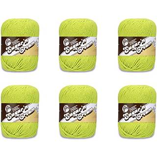 Lily Sugar'n Cream Super Size Hot Green Garn - 6 Pack of 113G/4oz - Bomuld - 4 Medium (Worsted) - 200 yards - Strik/h?kling