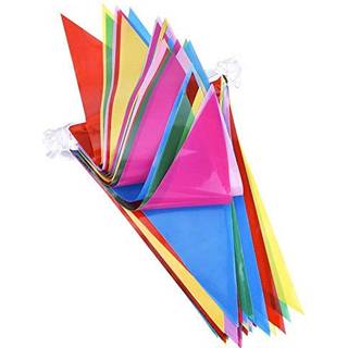 1000ft flerfarvet vimpelbannere streng bunting flag banner nylon stof dekorationer flag til festivalfestfestbegivenhederyard picnic - 600 pcs nyl