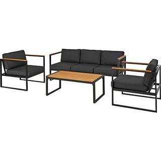 Ohio loungesæt med 3 pers. sofa - Antracit