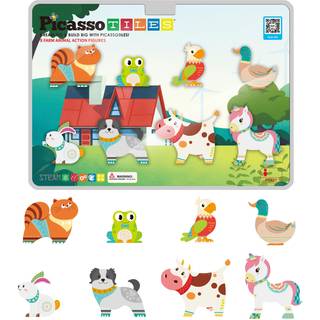 Picassotiles 8 stykker magnetiske g?rddyr actionfigurer