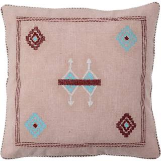 Pude lyserød broderi 45x45 cm