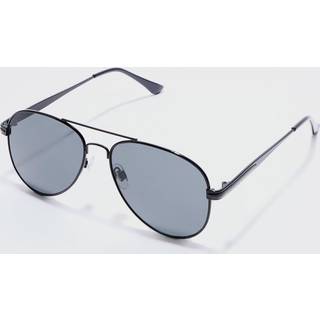 Mens Metal Aviator Sunglasses In Black