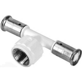 Henco pres tee med indvendig gevind 20 x 3/4" x 20 mm rustfrit stål