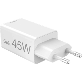Hama Quick charger, 1x USB-C, 1x USB-A, mini charger, PD 45 watts white