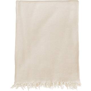 Klippan Yllefabrik Boheme bomuldsplaid 130x170 cm Beige