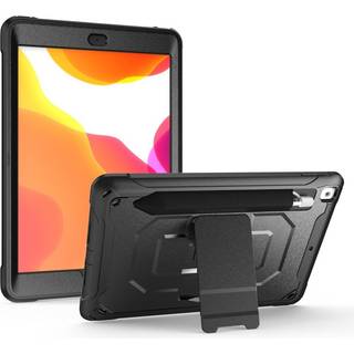 EIDERWOOD iPad 10.2" (2021 / 2020 / 2019) Hybrid Håndværker Cover m. Standerfunktion & Penholder - Sort
