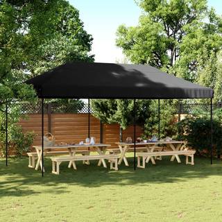 foldbart pop up-festtelt 580x292x315 cm sort