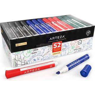Arteza t?r sletningsmark?rer Bulkpakke med 52 mejselspids 4 Assorterede farver med lavtodor bl?k tavle mark?rer tilbage til skoleartikler til kla