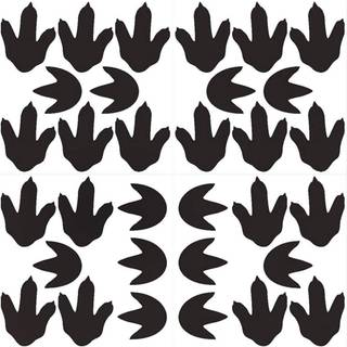 Bamsod dinosaurie fotavtryck väggklistermärken 32 st dinosauri spårar dekaler dinosaurie dekor baby barnkammare dekaler borttagbara skal och stic