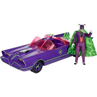 DC Retro Action Figure Batman 66 Batmobil with Joker (Gold Label) 15 cm