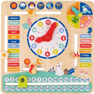 Toatyland montessori uddannelsesm?ssigt tr? l?ring leget?j b?rn daglig kalender min kalender ur tr?leget?j gaver til sm?b?rn b?rn alder 3+