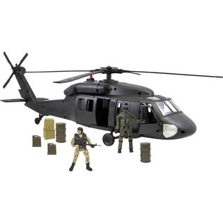 World Peacekeepers 1:18 Black Hawk Militær Helikopter m/2 actionfigurer
