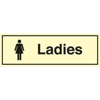 Ladies - Toilet sign - Selvklæbende vinyl - 100 x 300 mm