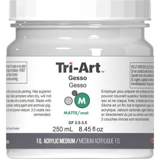 Tri-Art Medium Gesso 250 ml, hvid grunder til akrylfarve