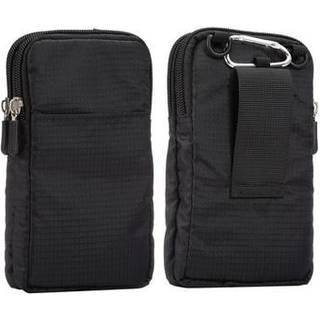 Universal bælteklipsetui til smartphones med karabinhage og strop - 6,3-6,9 - sort