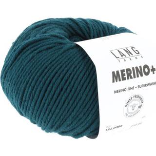 Lang Yarns Merino+ 368 Indhold: 100% Superwash Merinould Vægt/længde: 50 g = 90 meter Anbefalede pinde: 4,5-5,5 mm. Strikkefasthed: 10 x 10 cm = 17 m x 24 p Vask: Finvask 30ºC / Brug aldrig skyllemiddel / Tørres fladt .