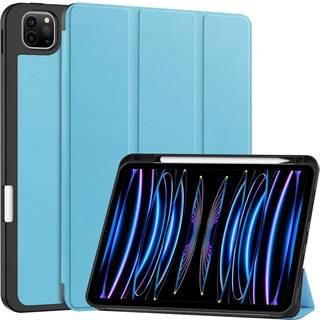 EIDERWOOD iPad Pro 11" (2025 / 2024) Tri-Fold Kunst Læder Flip Cover m. Apple Pencil Holder - Blå