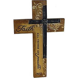 Dicksons Faith Alle ting filigran tr? se 9 tommer harpiks sten h?ngende v?g kryds