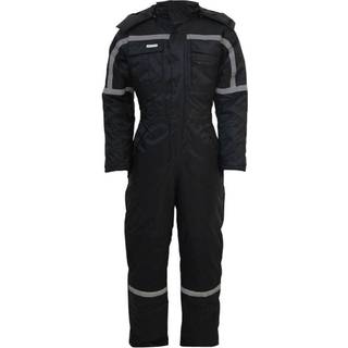 Breathable Work Thermo Coverall, Premium Black / XXL
