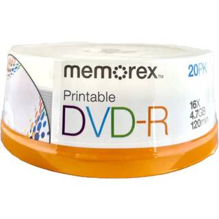 Memorex DVD-R 16x 4,7 GB 20 Pack Spindle Printbar