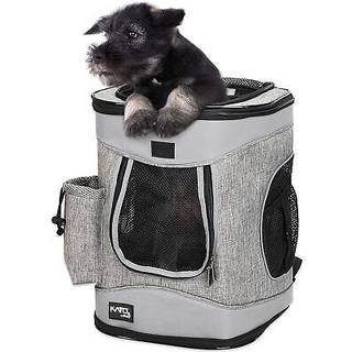 Solaris justerbar kæledyrsbærer rygsæk til hunde og katte hvalpe bærbar kattebærer rygsæk med flaske lomme to mesh vindue til åndedræt