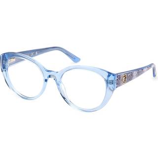 Guess GU50127 084 53 Briller Kvinder Blue - Transparent Shiny Light Blue - 53mm