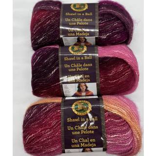 Lion Brand Yarn 828-200 Sjal i en boldgarn i en størrelse samfundskoral