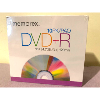 Memorex 4.7GB/16X DVD-R 10-Pack Slim Case
