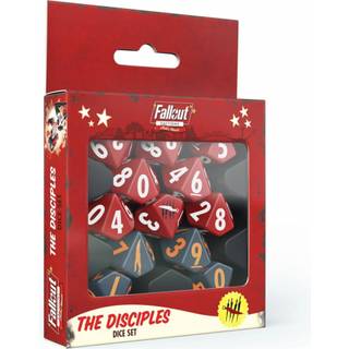 Modiphius Entertainment: Fallout Factions: Dice Set - The Disciples - 12 Engraved Dice Tabletop Miniatures Game Accessory Officiellt licensierade