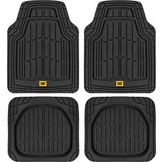Cat Toughride tunge 4 stykker gummi hele s?songulvm?tter til bilbil Van Suv Black - Premium Trim til at passe bilgulvm?tte All Weather Deep Dish