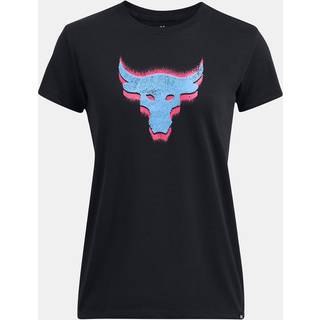 T-shirt Under Armour Project Rock W Underground Core T Black/ Viral Blue M - Viral Blue - M