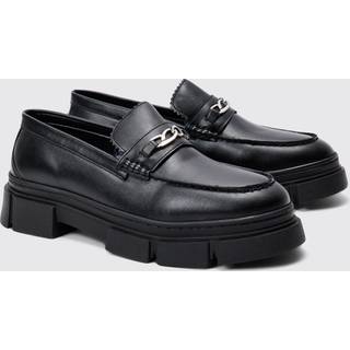 Mens Black Track Sole Snaffle Loafer