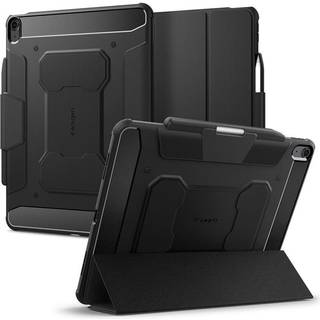 iPad Air 13" (2025 / 2024) Spigen Rugged Armor Pro Flip Cover m. Apple Pencil Holder - Sort
