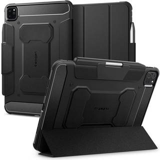 iPad Pro 11" (2024) Spigen Rugged Armor Pro Flip Cover m. Apple Pencil Holder - Sort