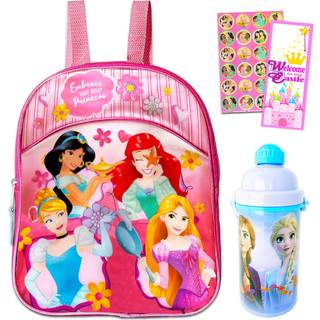 Disney Princess Mini -rygs?k til piger ~ Princess Preschool Supplies Bundle med 11 """" Disney Princess Mini School Bag til sm?b?rn med vandflaske