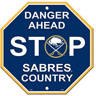 Fremont Die NHL Buffalo Sabers Team Sign 12 """" X 12 """" Stopskilt