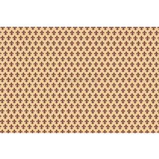 Mønstret folie-2 meter rulle-45 cm-Franske Liljer - Brun