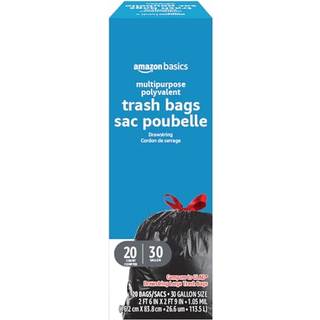 Amazon Basics Multipurpose affaldsposer med snoretrk 30 gallon 20 Count Pakke med 1