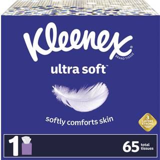 Kleenex ultra blødt ansigtsvæv 1 terningboks 65 Samlet væv