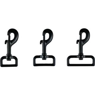 Strapworks Black Metal Bolt Snaps - til hundesnore Taskestropper - 1 tomme - 4 pakke